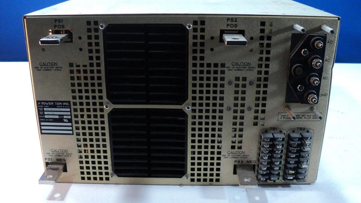 Used Power Ten 5800R-20/10 DC Dual Output Power Supply Working Surplus
