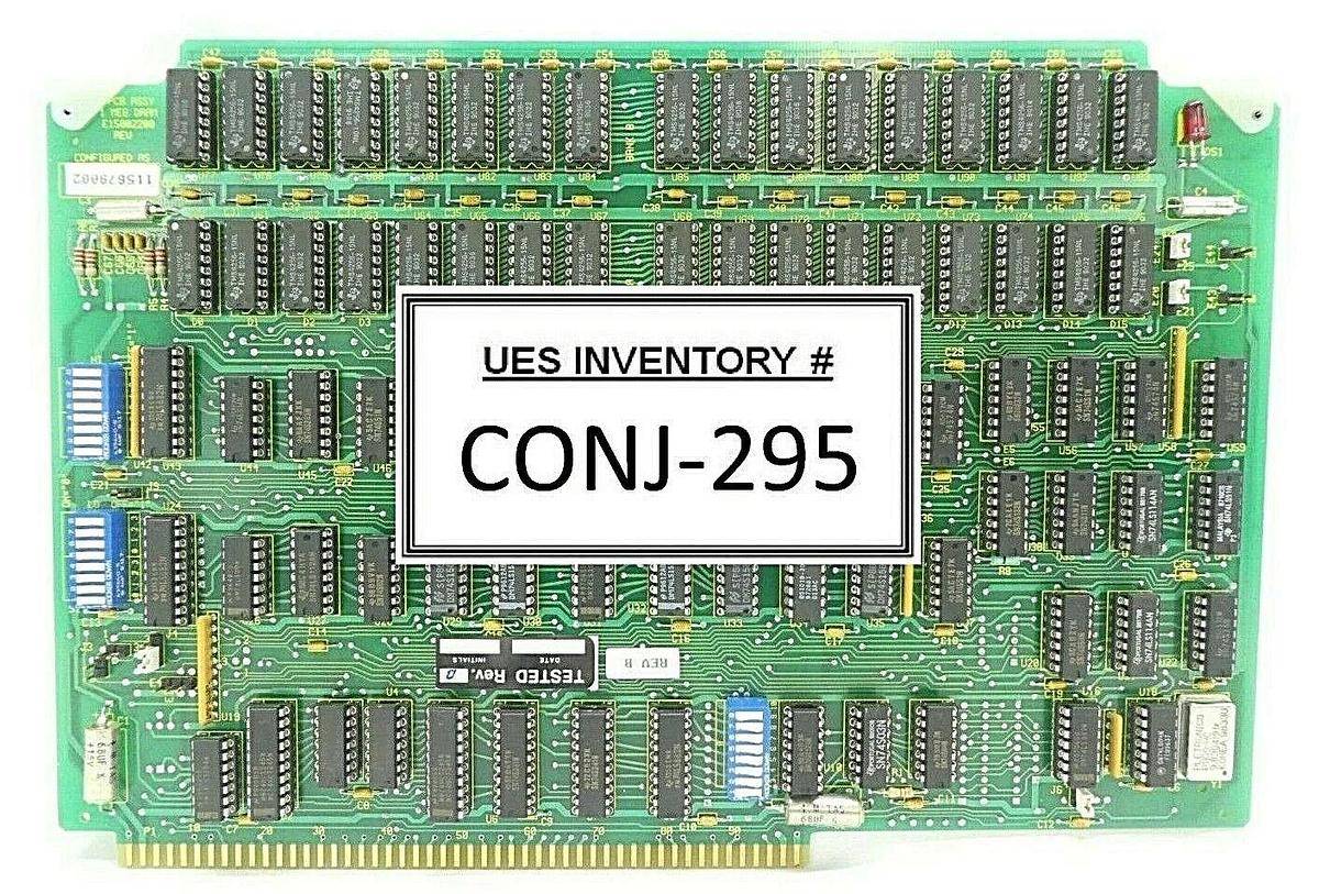 Used Varian Semiconductor VSEA E15002200 1 MEG DRAM PCB Card Rev. B 115679002 Working