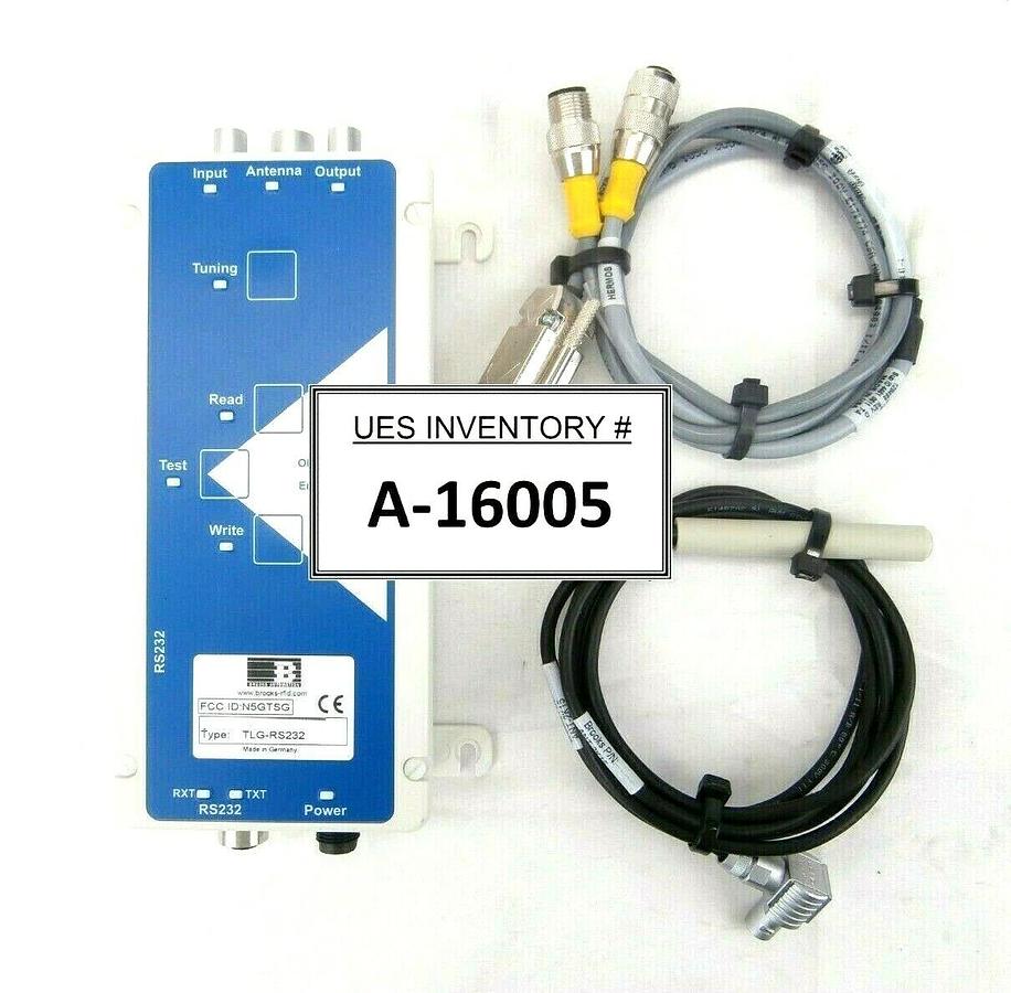 Used Brooks TLG-l2-1O00-S0-00EB Transponder LF80 Set with Antenna ANT-2K15 Spare
