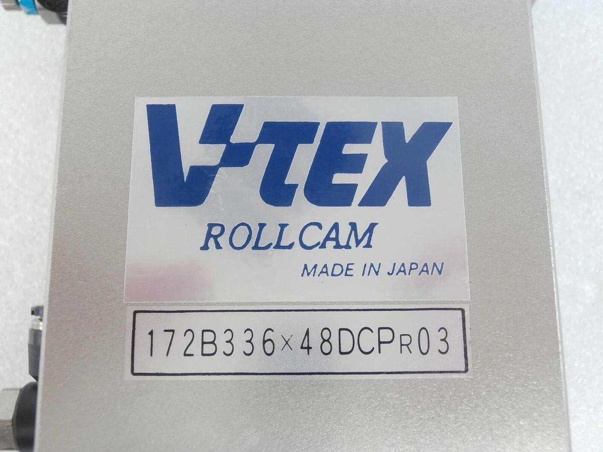 Used V-Tex 172B336x48DCPR03 Pneumatic Slit Valve ROLLCAM Hitachi M-712E Copper Spare