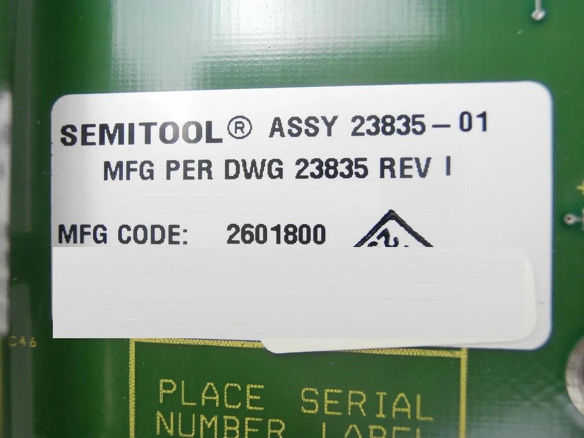 Used Semitool 932T0016-01 Dual Fiber Transceiver 23835 PCB Assembly 2601800 Rev. I