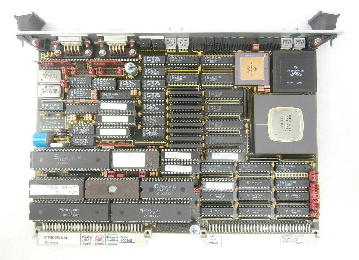Used Force Computers 101342 CPU Processor PCB Card SYS68K/CPU-33XB Bio-Rad Q5 Working