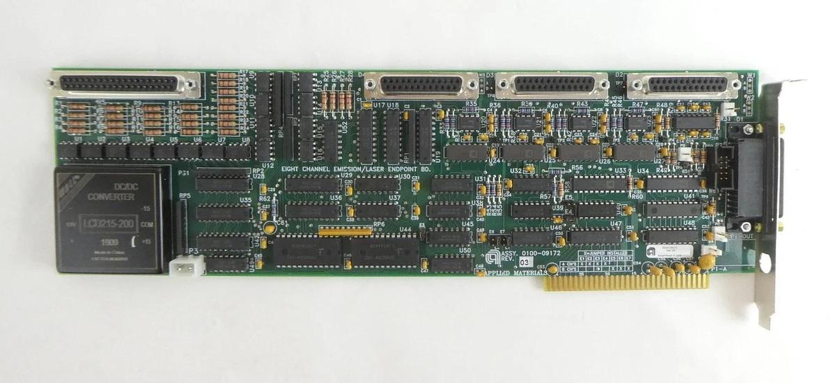 Used AMAT Applied Materials 0100-09172 8 Channel Emission/Laser Endpoint PCB Lot of 2