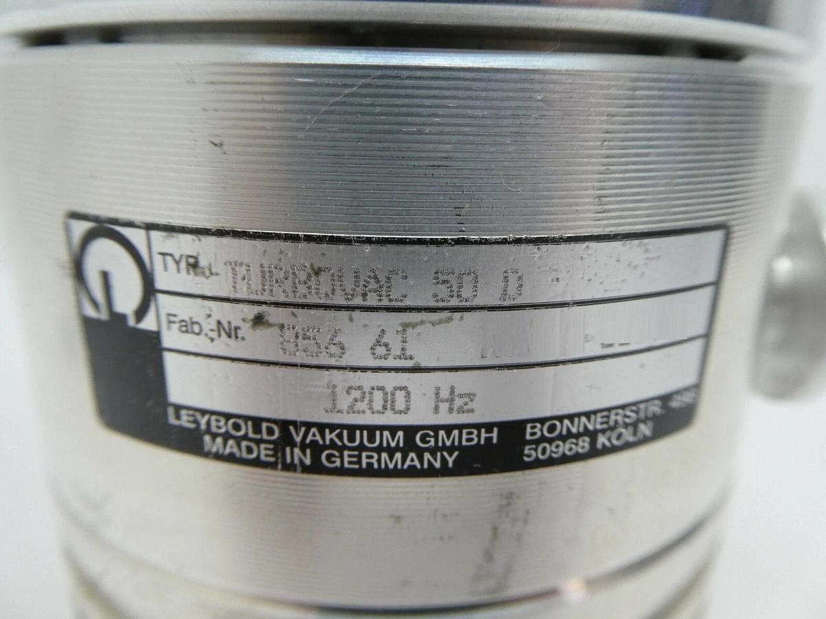 Used TURBOVAC 50 D2 Leybold Vacuum 856 61 Turbomolecular Pump Turbo Working