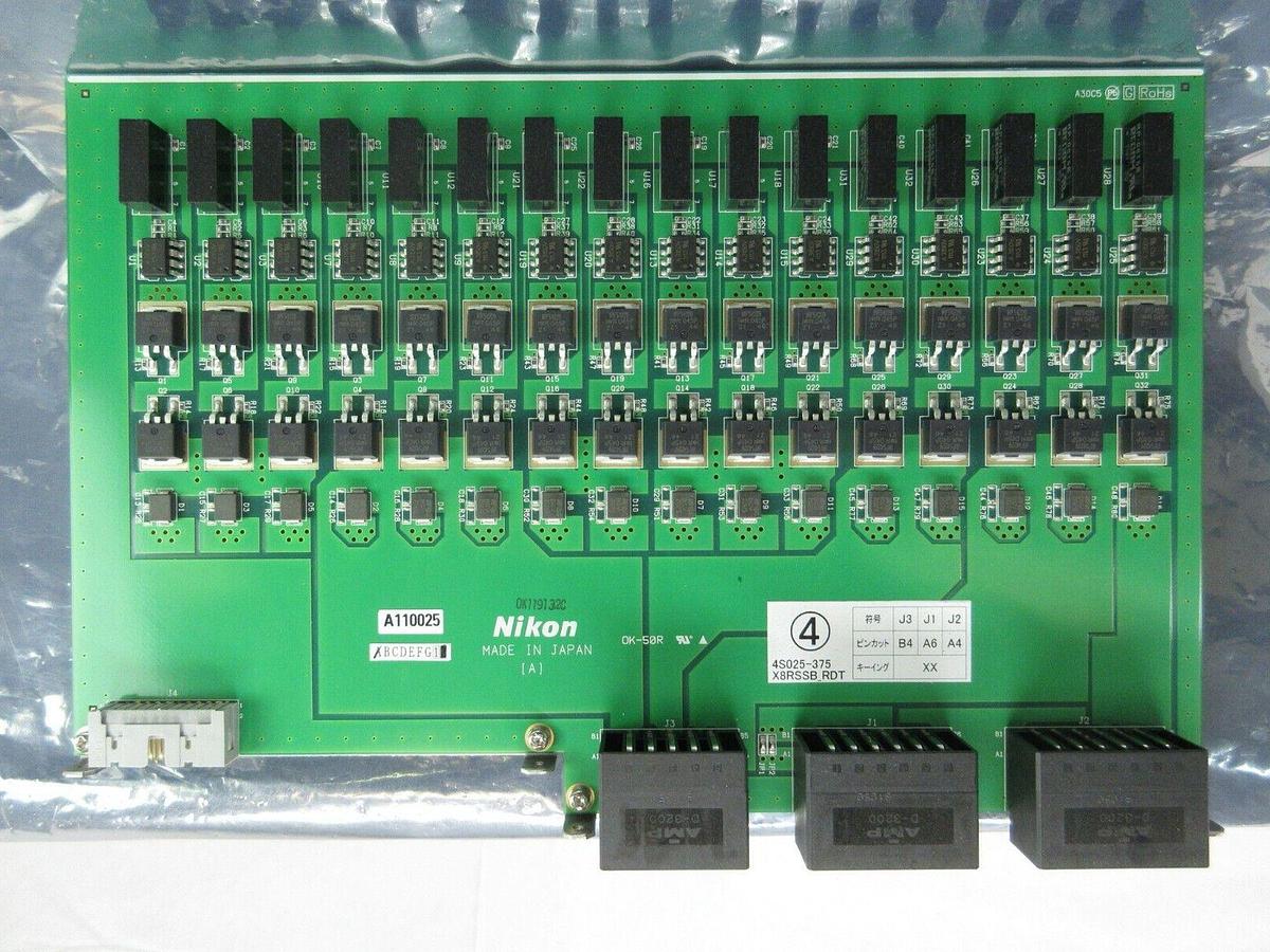 Used Nikon Precision 4S025-375 Relay Interface Board PCB X8RSSB_RDT NSR Working
