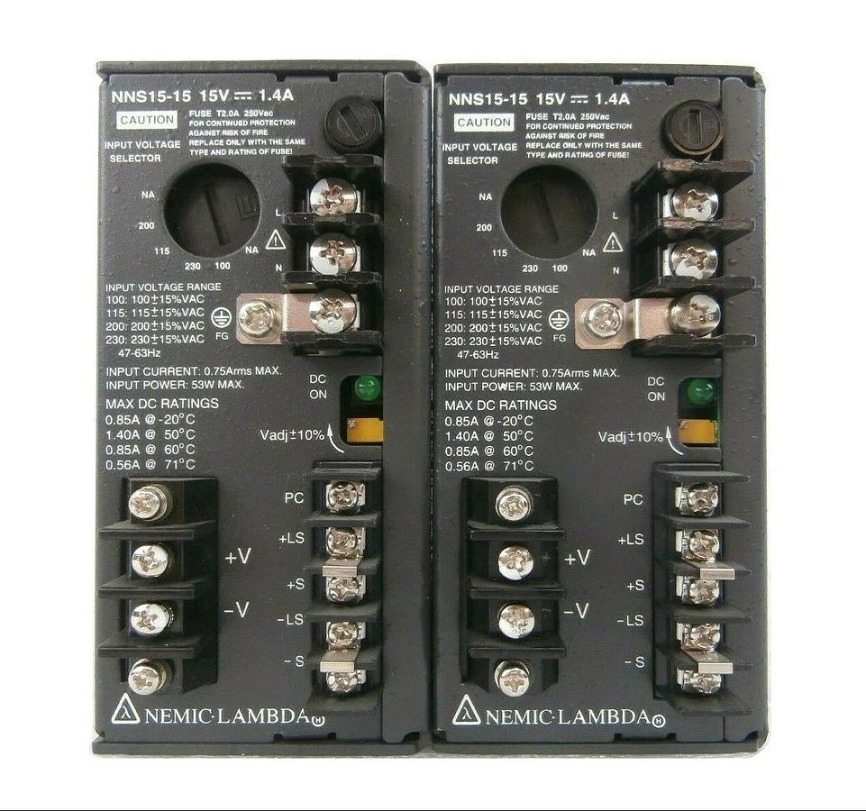 Used Nemic-Lambda NNS15-5 Power Supply Reseller Lot of 2 Hitachi I-900SRT Working