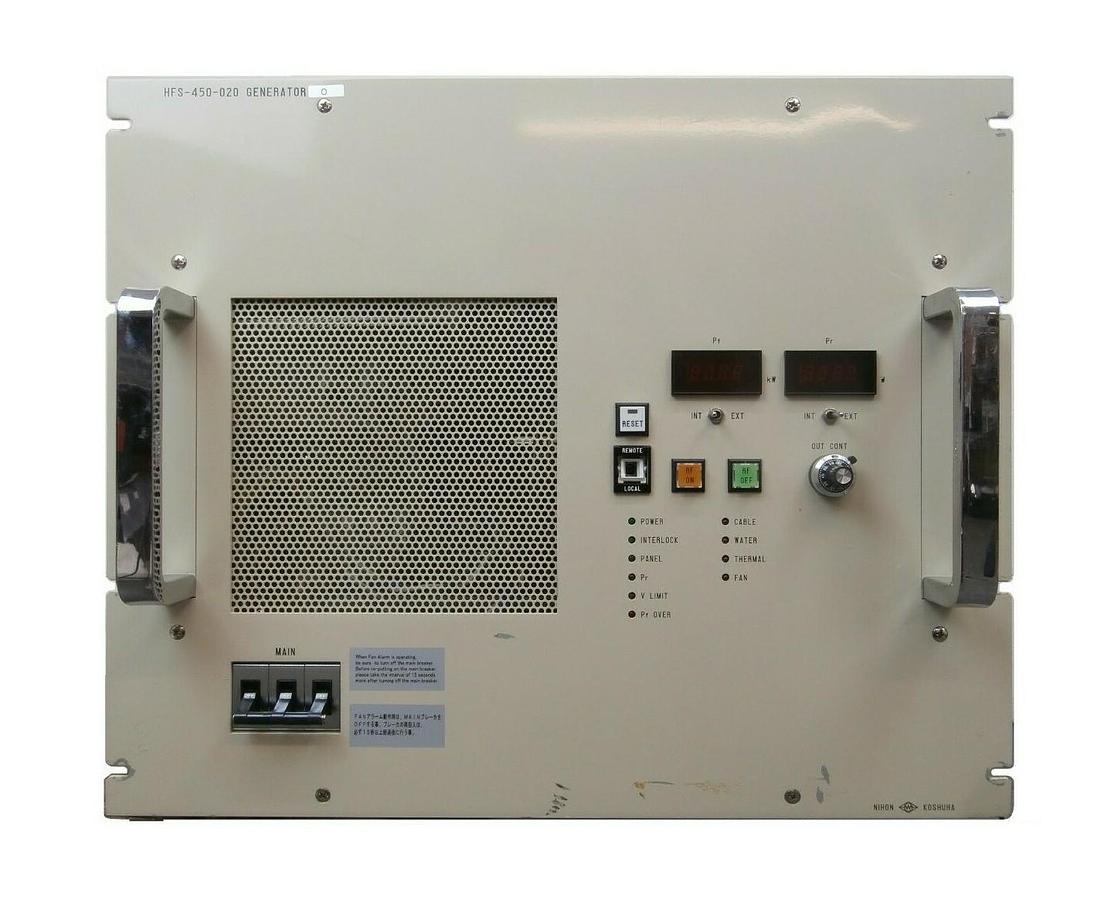 Used Nihon Koshuha HFS-450-020-5 450MHz 2kW Generator Hitachi MU-712E Untested As-Is