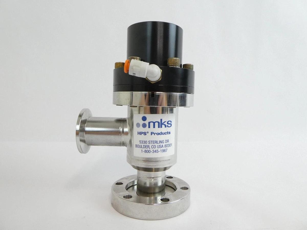 Used MKS Instruments UHV-25-AKK-ENVN Pneumatic Angle Vacuum Valve Lot of 4 Working