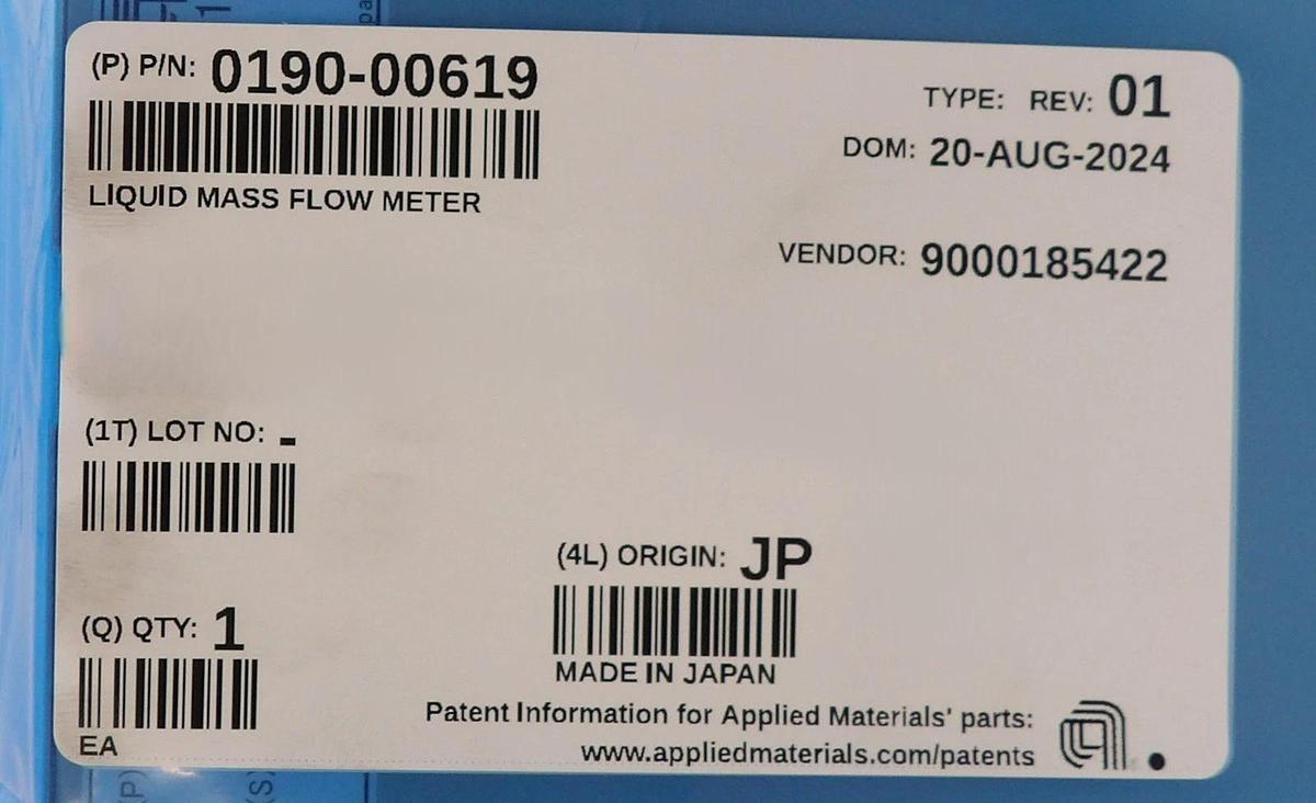 AMAT Applied Materials 0190-00619 Liquid Mass Flow Meter New Surplus
