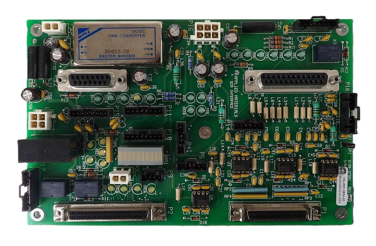 Used AMAT Applied Materials 0100-37981 SCR Interface PCB Assembly Working
