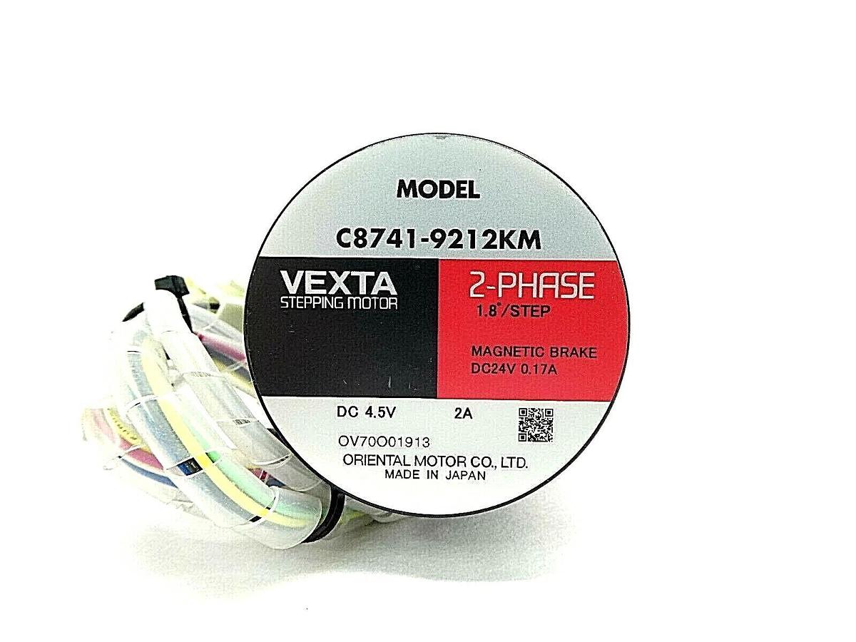 Used Oriental Motor C8741-9212KM 2-Phase Stepping Motor VEXTA Working Surplus