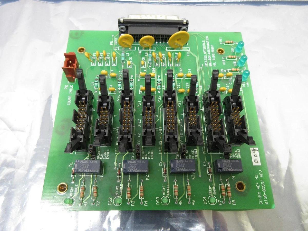 Used AMAT Applied Materials 0100-00567 Gas Box Distribution Board PCB Used