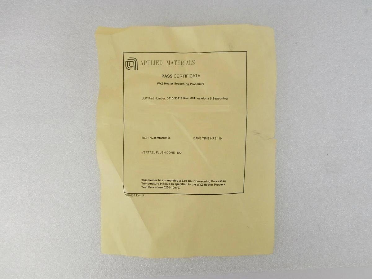 Used AMAT Applied Materials 0010-30419 WxZ Heater Assembly 0040-09812 New Surplus