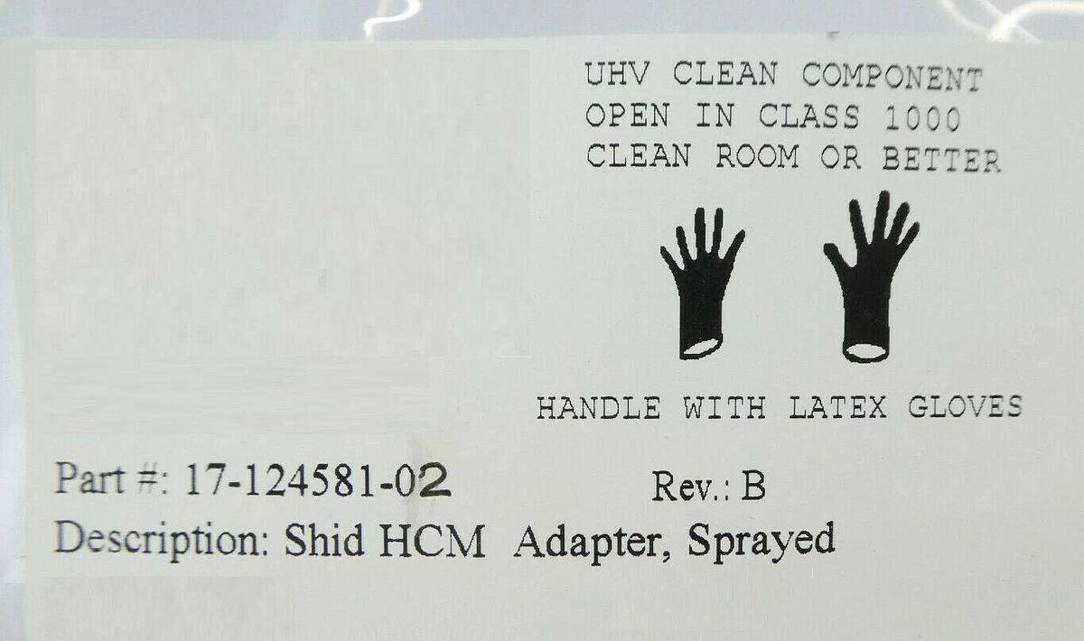 Refurbished Novellus Systems 17-124581-02 HCM Shield Adapter Rev. B Manufacturer Refurbished