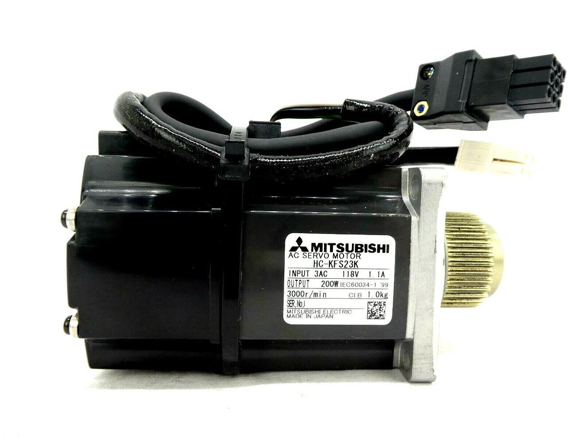 Used Mitsubishi HC-KFS23K AC Servo Motor HC-KFS Series Lot of 3 Working Surplus