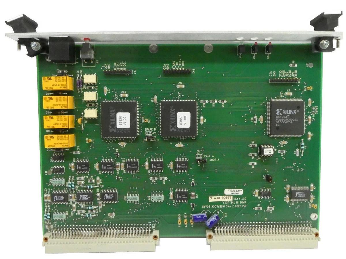 Used ESI Electro Scientific 83108 Interlock Board PCB Card Z VAC 9300 Rev. C Working