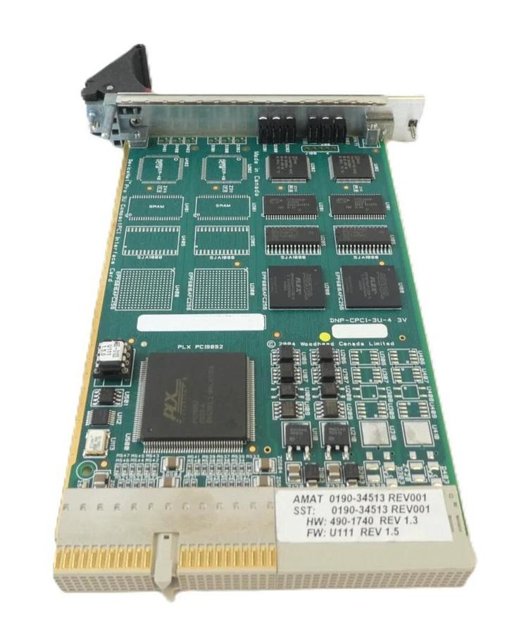 Used SST Woodhead DNP-CPCI-3U-4 DeviceNet Scanner PCB Card AMAT 0190-34513 Working