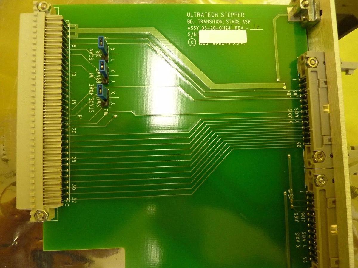 Used Ultratech Stepper 03-20-01124 Transition X Stage ASH PCB Card Rev. H Used