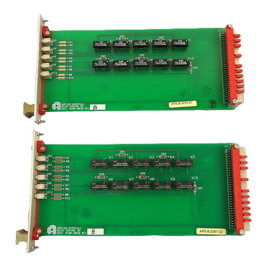 Used AMAT Applied Materials 0100-20038 Relay Control PCB Card Reseller Lot of 2