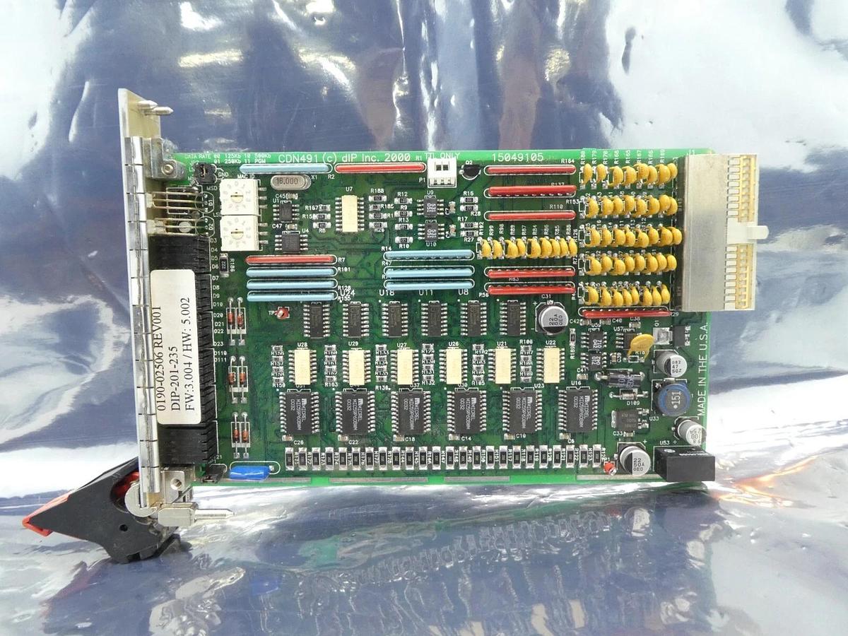 Used DIP 15049105 DeviceNet I/O PCB Card CDN491 AMAT 0190-02506 Lot of 2 Working