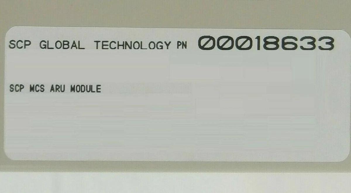 Used SCP Global Technology 00018633 Auxiliary Relay Unit SCP MCS ARU Module Used