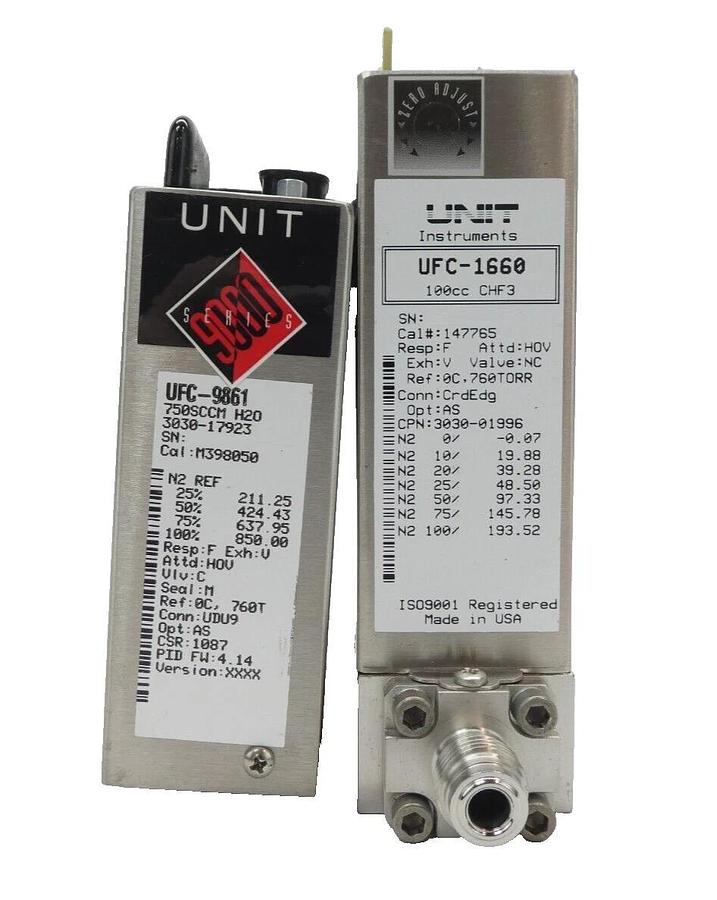 Used UNIT Instruments UFC Mass Flow Controller MFC UFC-3161 UFC-8165 Lot of 15 Spare