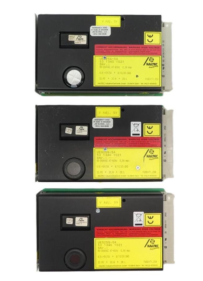 Used HALTEC UES25S-5A Power Supply PCB Card 53 1340 1021 Reseller Lot of 3 Working