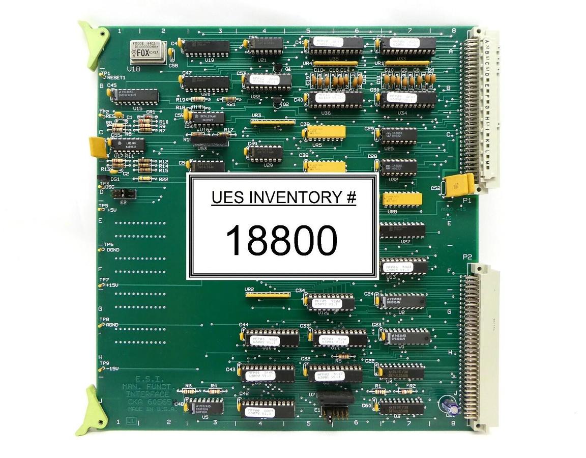Used ESI Electro Scientific Industries CKA 60565 MAN FUNCT Interface PCB Card Working