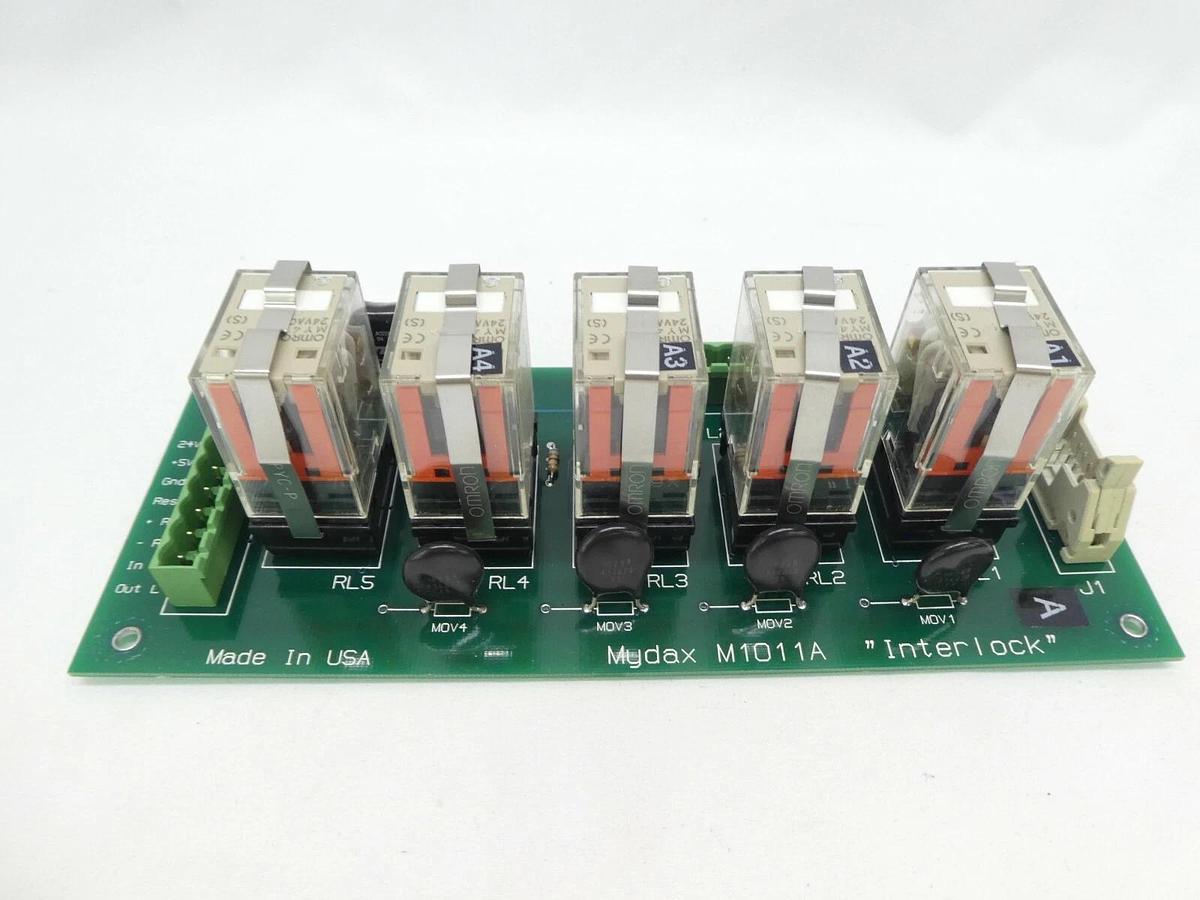 Used Mydax M1011A Interlock Input Board PCB "Interlock" Lot of 2 Working Surplus