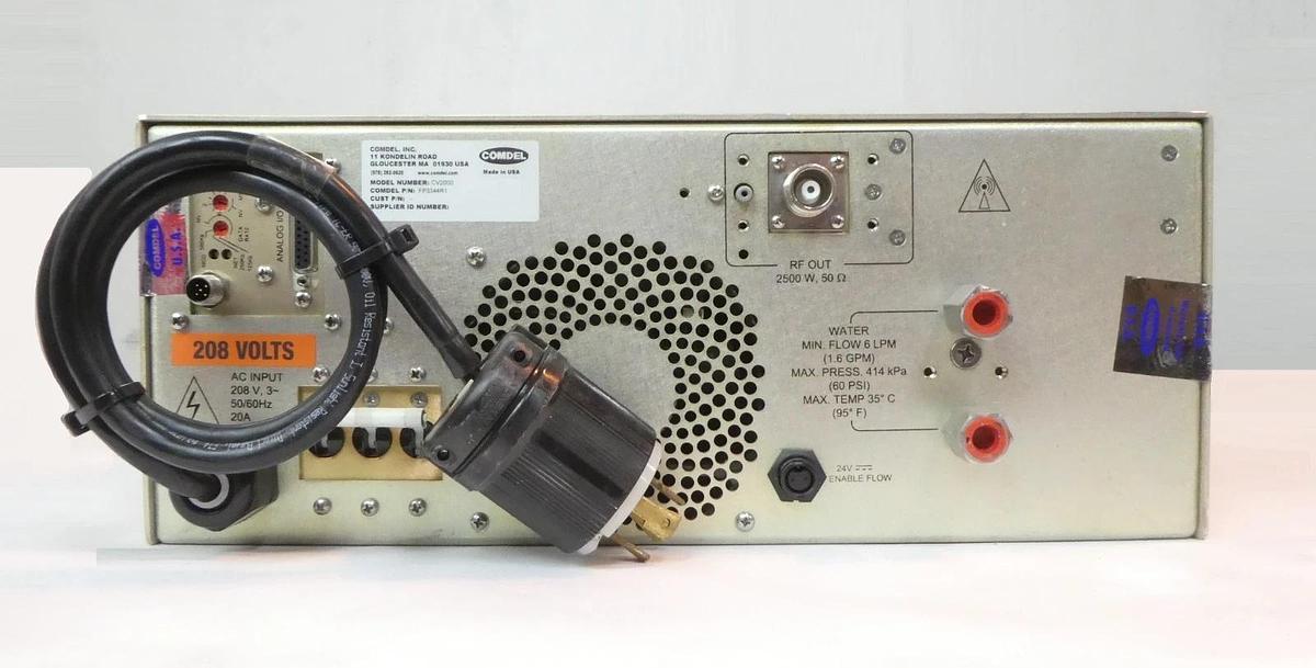 Used CV-2000 Comdel FP3344R1 40.68 MHz RF Generator Working Surplus