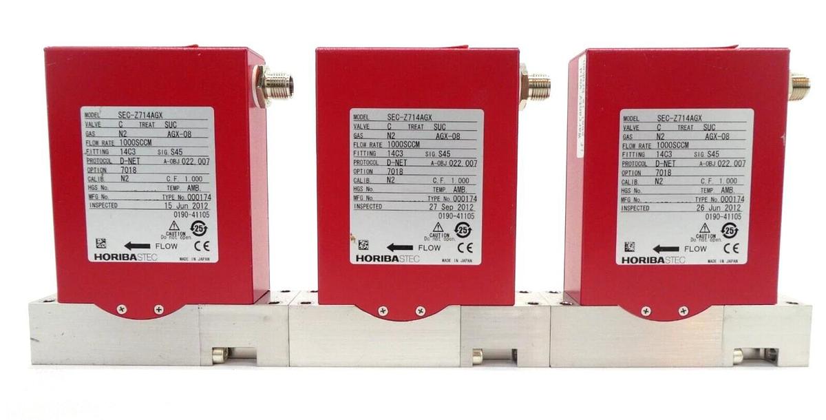 Used Horiba STEC SEC-Z714AGX Mass Flow Controller MFC Z700 Lot of 12 Working Surplus