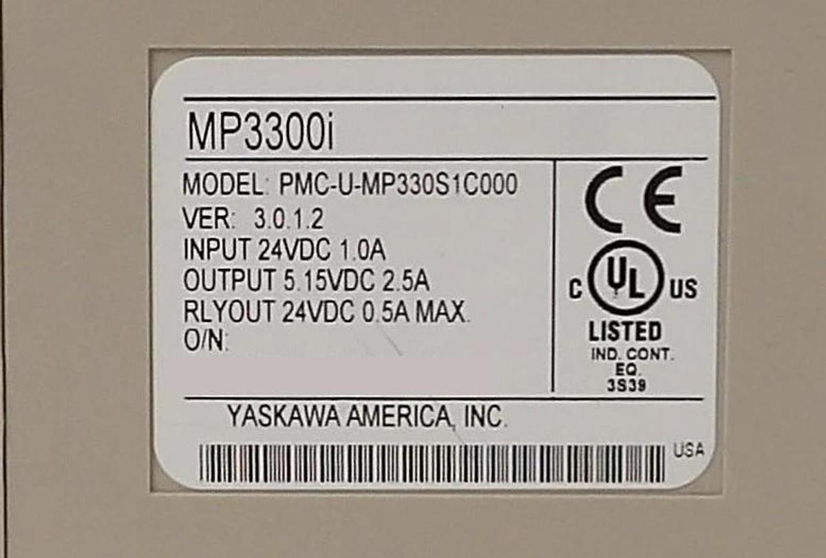 Used Yaskawa Electric PMC-U-MP330S1C000 Controller MP3300i MBU-304 LIO-Y1 Working