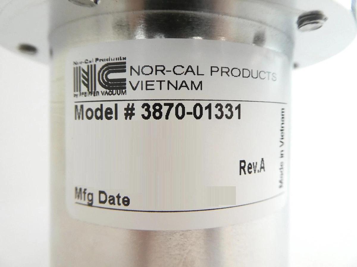 Used Nor-Cal Products 3870-01331 Pneumatic Angle Valve 300mm AMAT Producer Working
