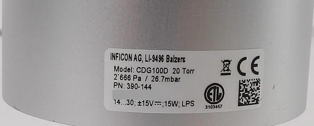 Used Inficon 390-144 Capacitance Diaphragm Gauge CDG100D Lot of 4 Working