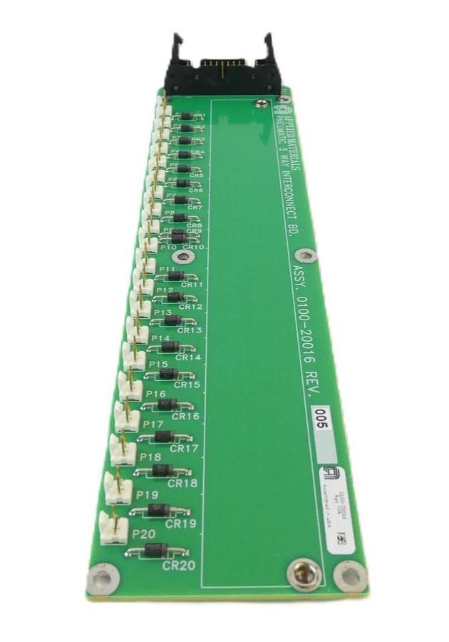 Used AMAT Applied Materials 0100-20016 Pneumatic 3 Way Interconnect PCB Lot of 4