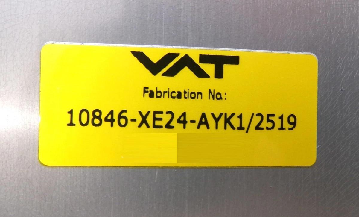 Used VAT 10846-XE24-AYK1 UHV Ultra High Vacuum Gate Valve Series 108 AMAT Working