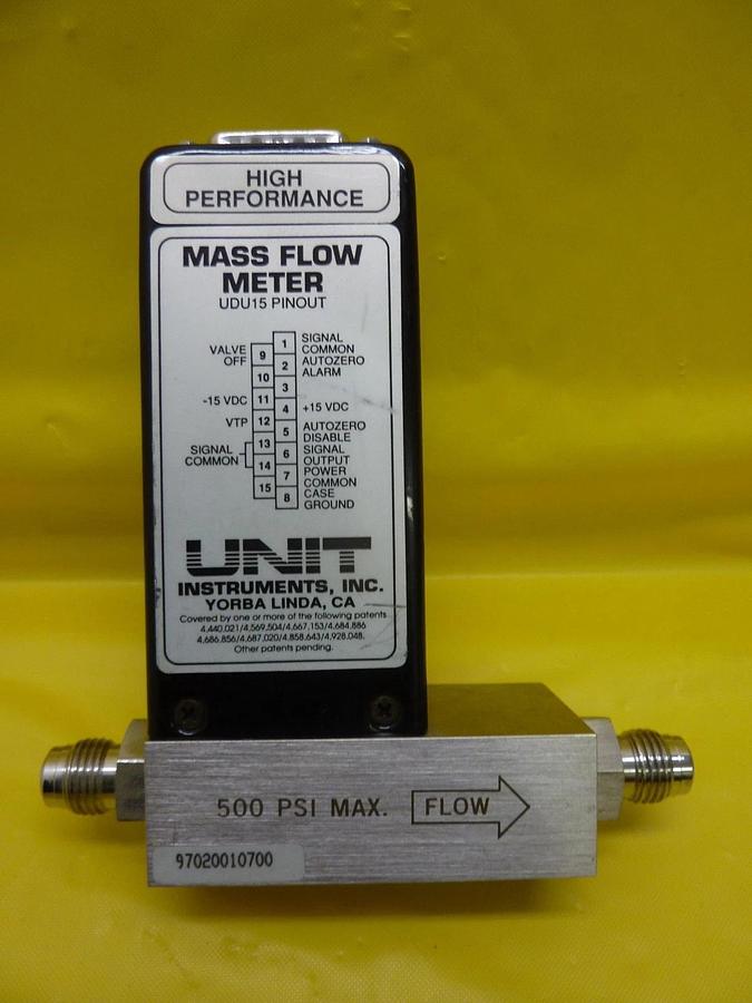 Used UNIT Instruments 1100-100137 Mass Flow Meter UFM-1100 200 SCCM N2 Used Working