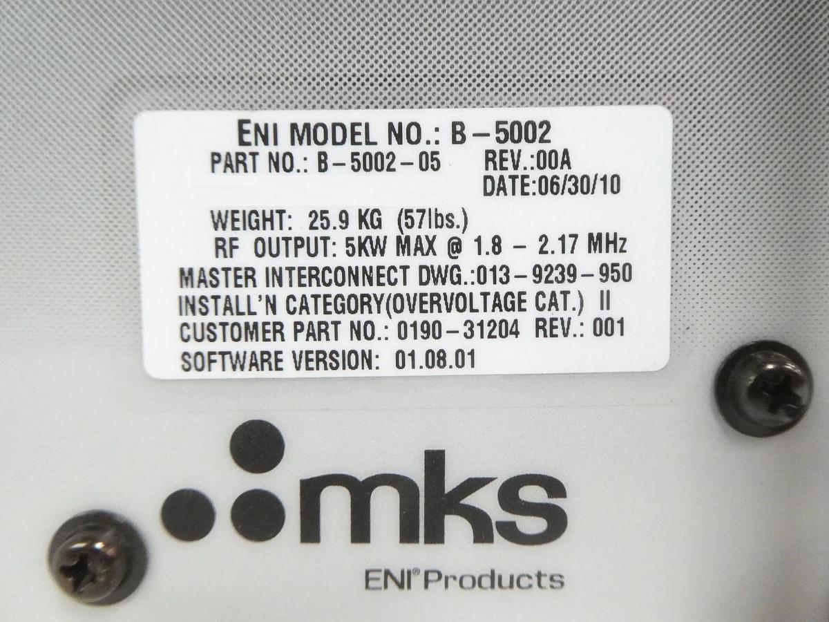 Spectrum B-5002 ENI Power Systems B-5002-05 RF Generator 1.8-2.17MHz MKS New