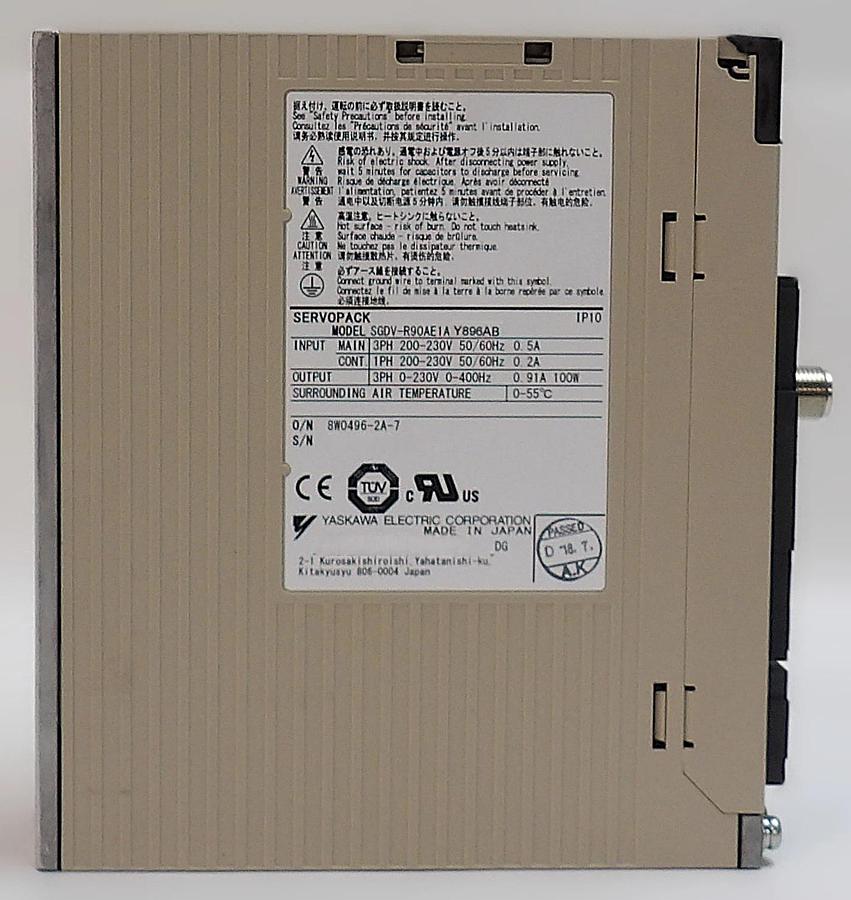 Used Yaskawa Electric SGDV-R90AE1AY896AB Servo Drive SERVOPACK Lot of 4 Working