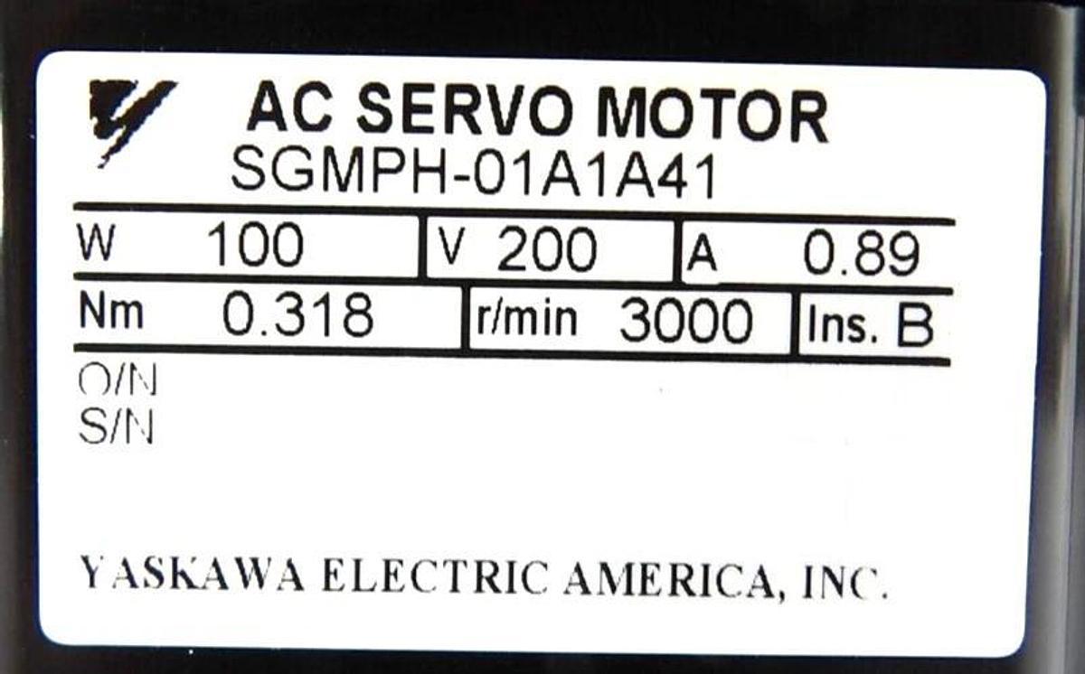 Used Yaskawa Electric SGMPH-01A1A41 AC Servo Motor W/Gearmotor LP 050-M02-25 Working