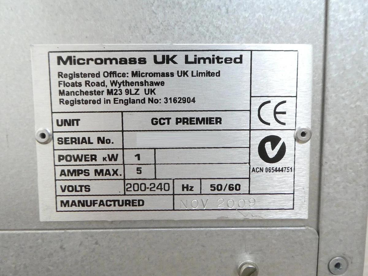 Used Waters GCT Premier TOF Mass Spectrometer Micromass MS Technology Untested Spare