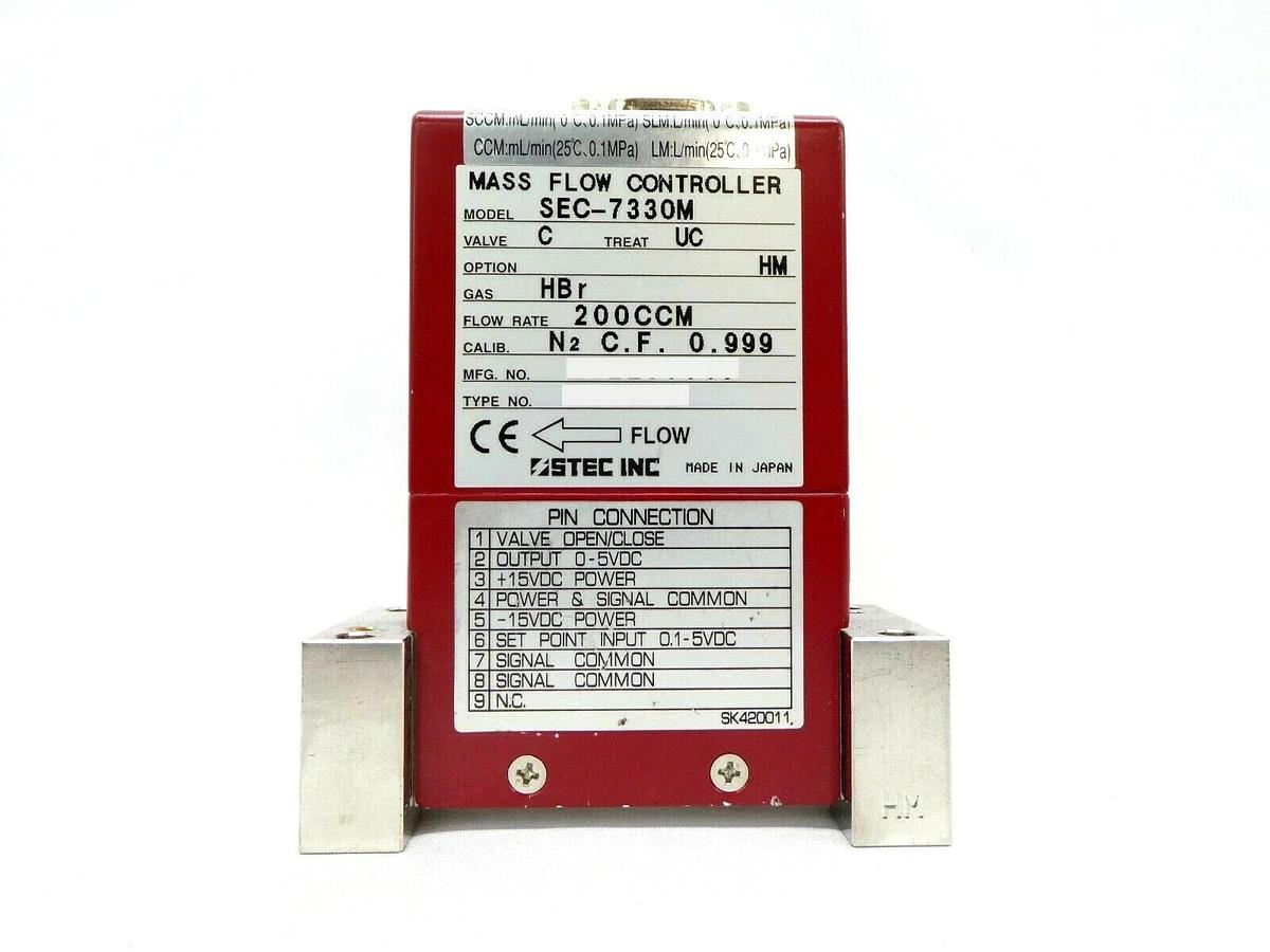 Used STEC SEC-7330M MFC Mass Flow Controller SEC-7330 200 CCM HBr Working Spare