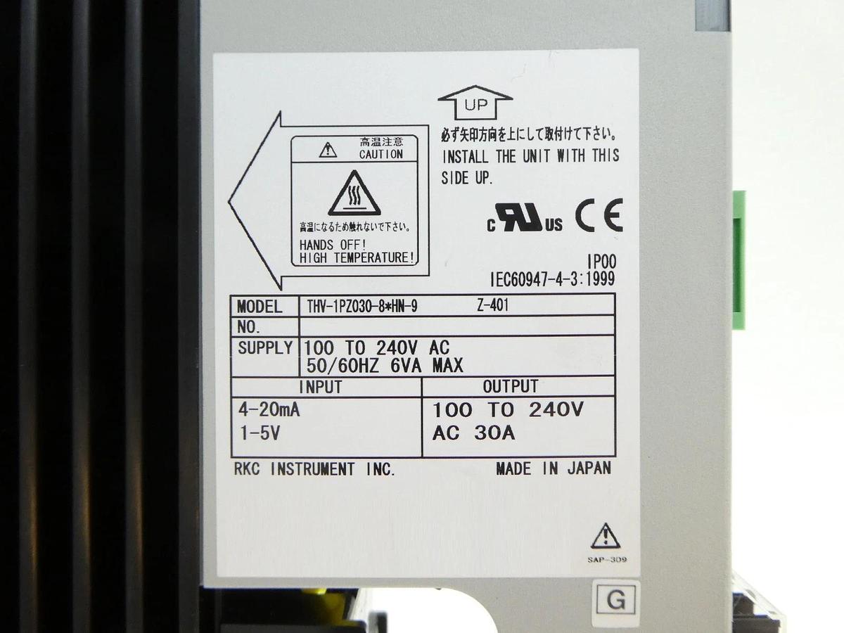 Used RKC THV-1PZ030-8*HN-9 Single Phase Power Control Unit THV Lot of 8 Working