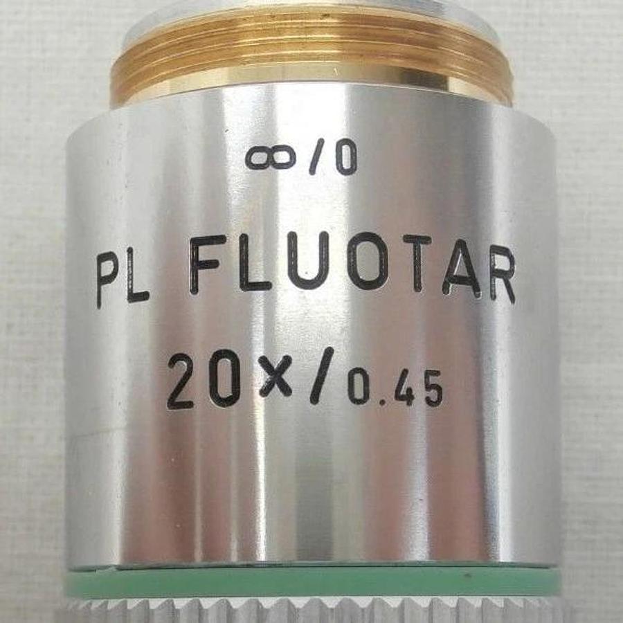 Used Leica 567051 Microscope Objective PL Fluotar 20x/0.45 ∞/- Working Surplus