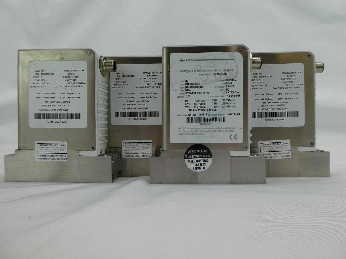 Used Brooks Instrument GF 125C Mass Flow Controller MFC Reseller Lot of 12 Working