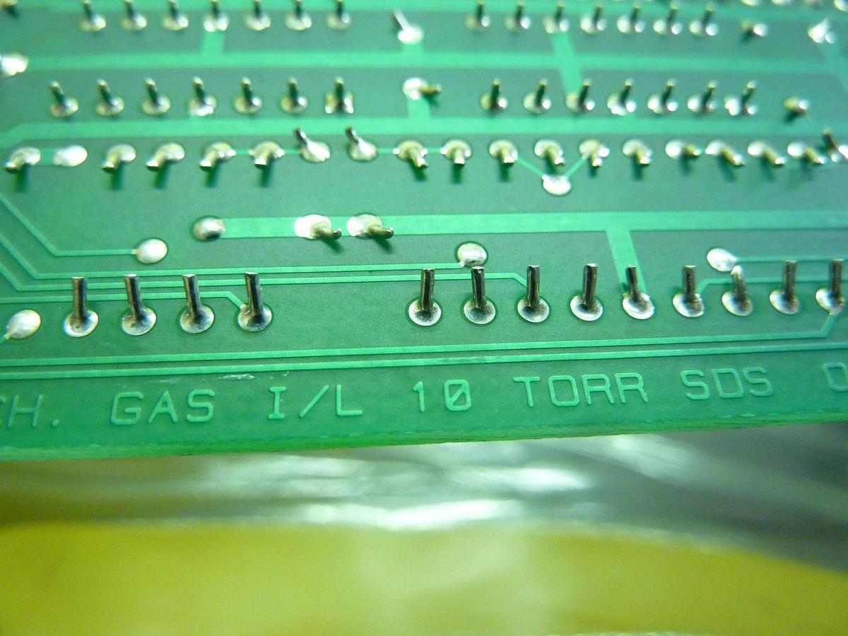 Used AMAT Applied Materials 0100-00985 HP Gas Interlock 10 Torr SDS PCB Card Working