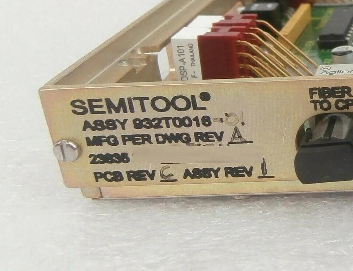 Used Semitool 932T0016-01 Dual Fiber Transceiver 23835 PCB Assembly 2601800 Rev. I