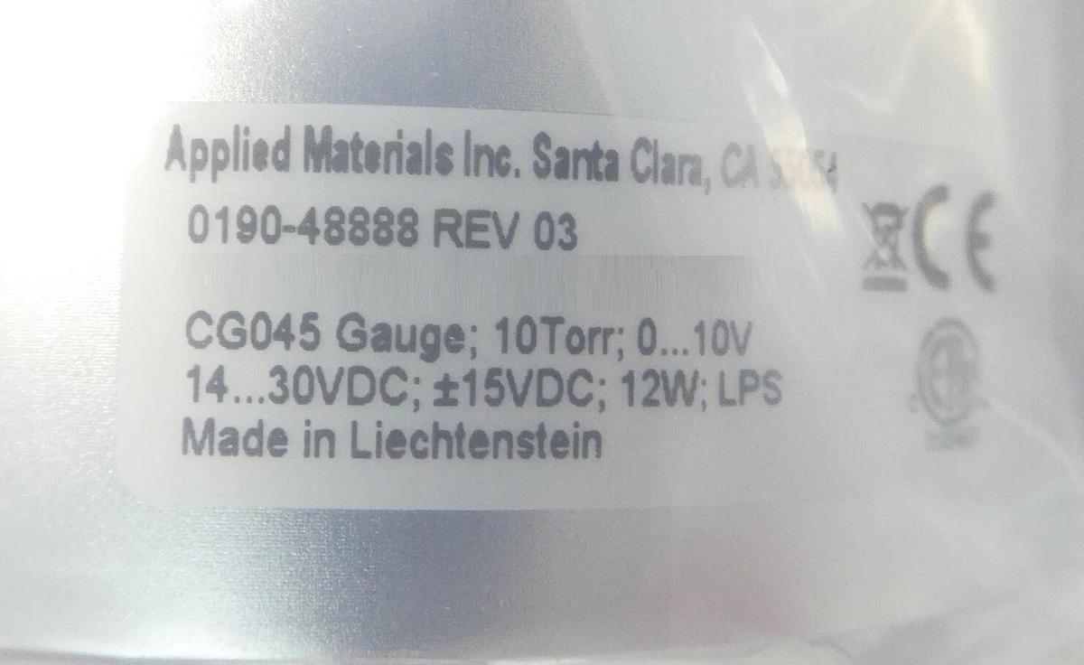 Inficon CG045 Capacitance Gauge Baratron AMAT 0190-48888 New Surplus