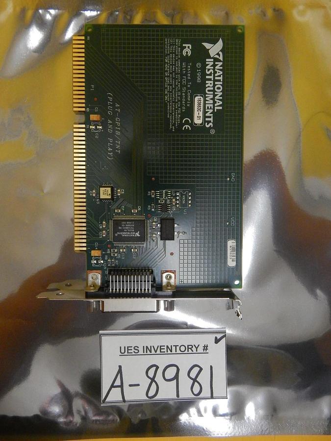 Used National Instruments AT-GPIB/TNT Plug and Play PCB Card 183663C-01 Used Working