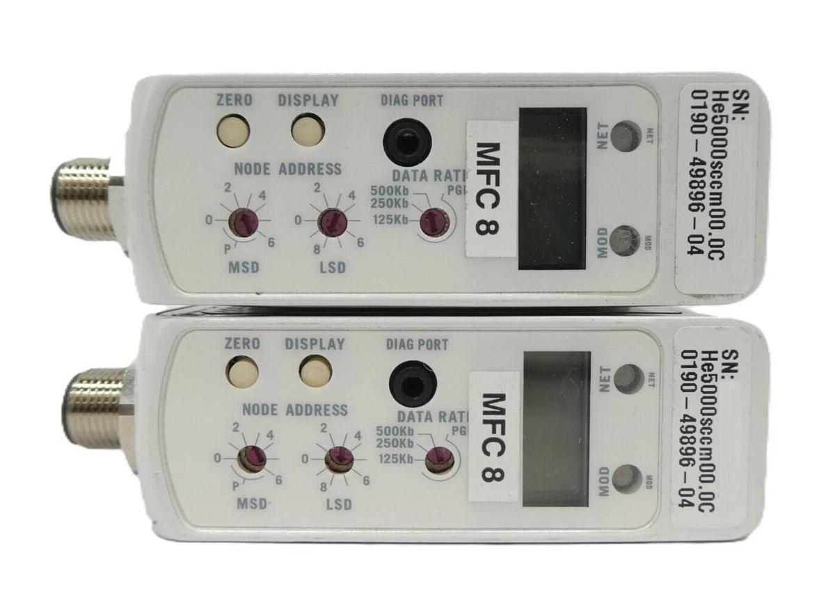 Used Brooks Instrument GF125C Mass Flow Controller MFC GF125CXXC Lot of 8 Working